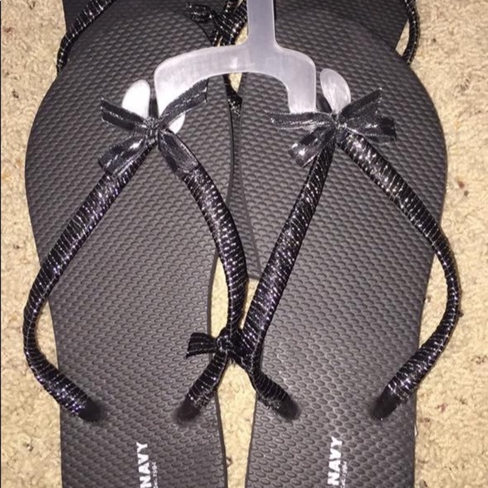 Ribbon wrapped Flip flops